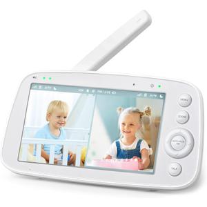 HiPP Video Baby Monitor Screen, 5 Parent Unit for VAVA, Single Split-Screen, Infrared Night Vision, 2X 4X Zoom, 900ft Long Range, 4500mAh Battery, 2-Way Audio Talk
