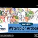 Canson Artist Series Plein Air Watercolor Paper, Fold Over Art Board, 12x16 inches, 10 Sheets - Artist Paper for Adults and Students - Watercolors, Mixed Media, Markers and Art Journaling