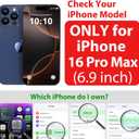 SPORTLINK for iPhone 16 Pro Max Case - IP68 Waterproof Military Protective Full Body Heavy Duty Shockproof 360 Sealed Dustproof with Camera Screen Protector Cover for i Phone 16 Pro Max 6.9" Black