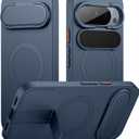 SURITCH for Google Pixel 10 Pro XL Phone Case, Compatible with MagSafe, Protective Cover with Camera Cover & Adjustable Metal Kickstand for Pixel 10 Pro XL 2025 -Dark Blue