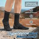 ANTSANG Merino Wool Hiking Socks, Enhanced Breathability, Targeted Cushion Thermal Socks for Men and Women, 5 Pairs,
(Black, L)