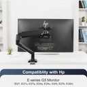 VESA Mount Adapter for HP Series 5 PRO & G5 Monitors (E24q, E27q, E32k, 524pf, 527pf, etc.) - 75x75 100x100mm VESA Bracket for Non-VESA Monitors
