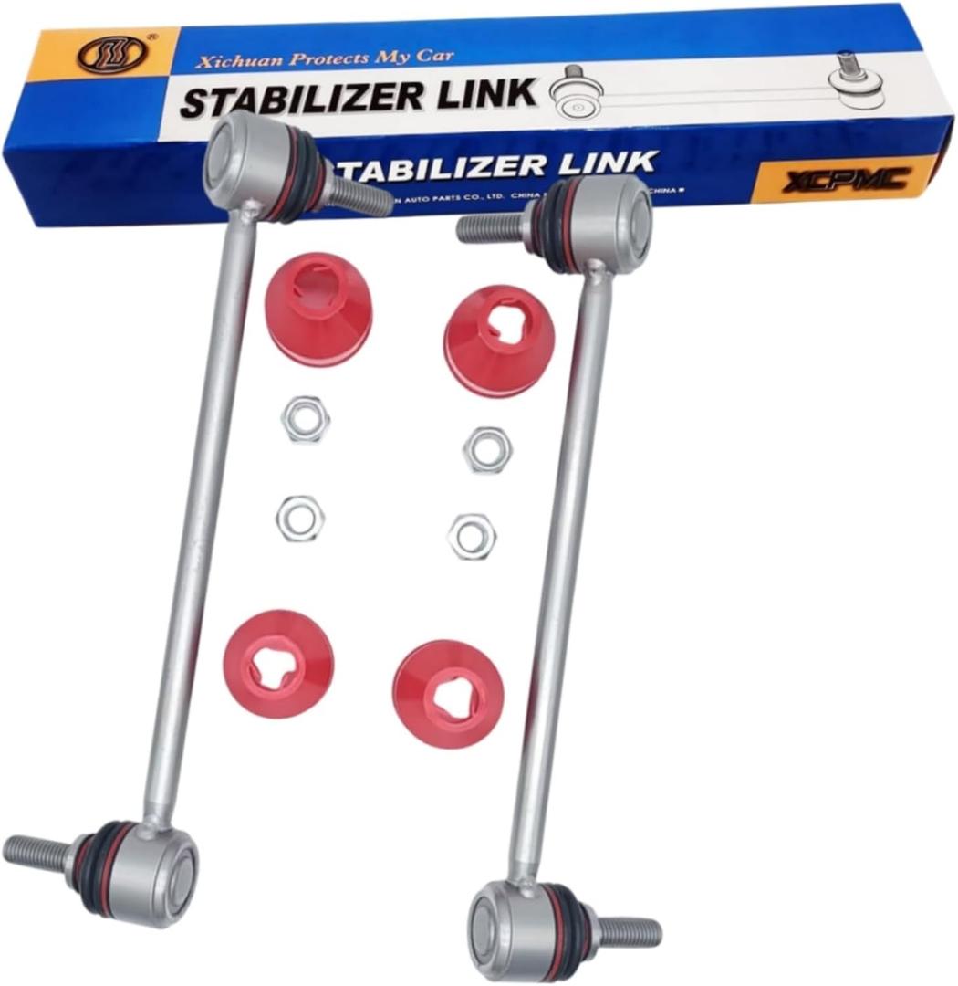 K751001 Front Suspension Sway Stabilizer Bar End Drop Link Kit 2 Pcs Tesla MODEL X (5YJX) 100D AWD 2016-2024 Left & Right Zinc-Nickel Alloy Automotive Replacement Parts 102739100B Black