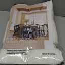 Neutral Pinch Pleated 86 Inch Curtains Semi Sheer Linen Blended Light Filtering Window Curtains 86 Inches Long for Living Room Bedroom Boho Cream Birch Pinch Pleat Drapes Rings Hooks 2 Panels Set