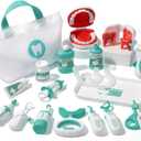 Liberry Toy Doctor Kit for Toddlers 3-5 Years Old, 22 Pieces Dentist Playset with Medical Bag & Dental Tools, Doctor Pretend Play Set for Boys Girls (Green)