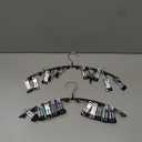 Legging Organizer for Closet, Metal Yoga Pants Hangers 2 Pack w/10 Clips Holds 20 Leggings, Space Saving Hanging Closet Organizer w/Rubber Coated Closet Organizers and Storage, Black