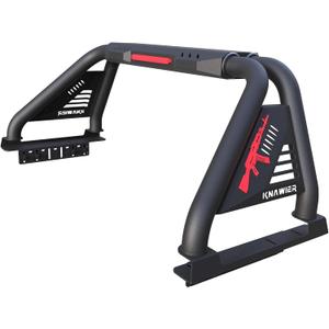 R12 Roll Bar for Full Size Pickup Truck, Adjustable Chase Rack Sports Bar Roll Cage Compatible with Silverado/Tundra/F-Series/Sierra/Titan/Titan XD/Ram1500/2500/3500,Include Brake Light