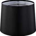 GO&SO Modern Black Lamp Shade Set of 1,Medium Drum Replacment Lampshade Silk,11  13" 10" Spider Lampshades for Table Lamps and Floor Lamp,Modern Shade for Bedroom,Living Room,Simple Assembly