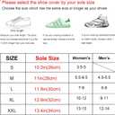 Waterproof Shoe Covers, Reusable & Foldable Rain Boot Shoe Cover with Zipper, Non-Slip, Reflector, Men Women Rain Gear, Black