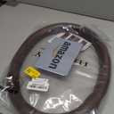 Haokay Heavy Duty Pure Cowhide Steering Wheel Cover, Genuine Leather Steering Cover Brown Leather Steering Wheel Cover with 15 Inches Universal Fit (Brown-1)