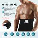 Urine Test Complete Kit - 3.3oz Translucent Empty Bottle, with Lining Pocket Belt,Temperature Strips, Urine Test Practice Kit at Home,Hospital (Large)