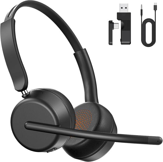  Wireless Headset with Microphone Lightweight