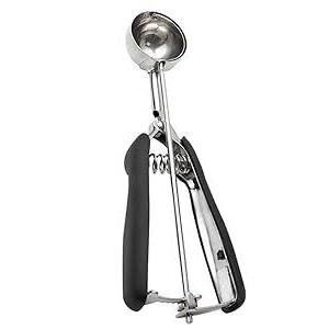 Professional Stainless Steel Ice Cream Scoop 50MM, Cupcake Scoop Muffin Scoop for Baking, Good Soft Grips, Quick Trigger Release
