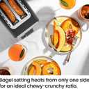 Chefman 2 Slice Toaster, 7 Shade Settings, Removable Crumb Tray, Thick Bread and Bagel Toaster with Defrost and Cancel Buttons Black
