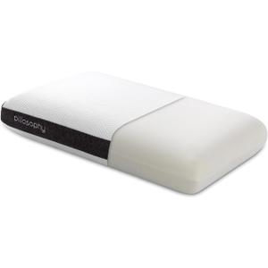 pillosophy SleepTheory Pillow Classic Rectangular Shape Memory Foam Core Washable Dual-Sided Cover Medium Firmness 5.5" Loft Extra Supportive for Back & Side Sleepers (Standard Size)