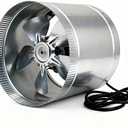 SunStream 10 Inch 1170 CFM Inline Booster Duct Fan | Ventilation HVAC Exhaust Fan with Low Noise for Basements, Bathrooms, Kitchens and Workshops