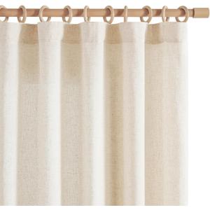 jinchan Soft Linen Curtains, Extra Long Natural Curtains 120 Inches Long, Crude Light Filtering Farmhouse Drapes for Living Room Bedroom, Beige Drapes Set 2 Panels (W50 x L120, Natural) (50"W x 120"L (Pack of 2))