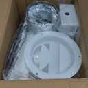 Bathroom Exhaust Fan with Light,11.8 In Panel,6000K 12W Square LED,141 CFM,0.7 Sones 4 Inches Duct 110V,Quiet Ventilation Exhaust Fan for Shower/Restroom/Office/Home (6000K Round LED)