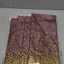 Tegeme 4 Packs Maroon and Gold Plastic Table Cloths for Parties Disposable Maroon Ramadan Mubarak Tablecloths Decoration with Gold Stamping Dot 108 x 54'' for Birthday Graduation Ramadan Party