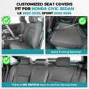 FEINEPRO Leather Seat Covers for Honda Civic Sedan Sport 2022-2024