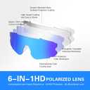 Fanshen Polarized Sports Sunglasses for Men Women, UV Protection Sun Glasses for Cycling, Running, Fishing