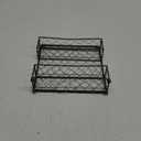 DII Farmhouse Vintage Decorative Metal Pantry Spice Rack Organizer, 9.45Lx2.3Wx10H, 2 Tier Spice Rack - Rustic