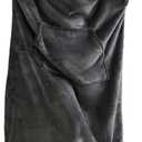 TSUTOMI Wearable Blanket Hoodie, Oversized Sherpa Hooded as Birthday Gifts Christmas Gifts for Mom Women Girlfriend Men, Cozy Sherpa Hoodie for Adult, Dark Grey