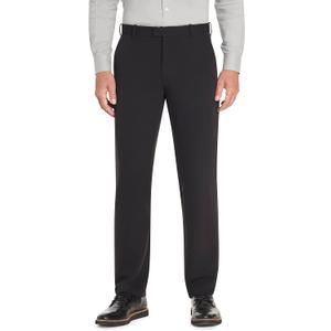 Van Heusen Men's Flex Flat Front Straight Fit Pant (32W x 30L, Black)
