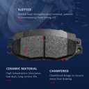 Replacement For Front & Rear Ceramic Disc Brake Pad Buick Encore Verano Chevrolet Trax Volt D1467 D1468
