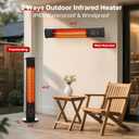 ThermoMate 1500W Electric Patio Heater, Black