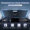 Autorder Windshield Sun Shade Umbrella for 2020-2025 2026 Tesla Model Y Accessories,Upgraded Ice Crystal Material,Easy Setup Umbrella Sunshade for Car Windshield,100% Sun Blocking