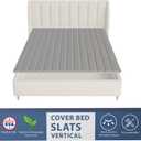 Greaton, 0.75-Inch Vertical Wooden Bunkie Board/Bed Slats, Queen, Grey (King)