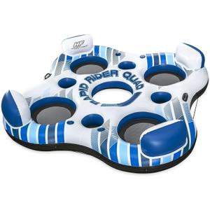 Hydro-Force 4-Person Inflatable Rapid River Floating Tube with Cup Holders & Handles, Large