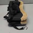 Portable Small Dog Seat for Car, Luxury Center Console Dog Car Seat Booster with Safety Tethers, Anti-Collapse Pet Travel Carseat for SUV, Truck (Black/Brown)