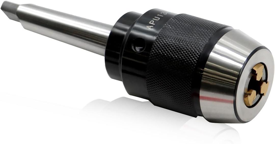 1/64"-1/2" Heavy Duty MT2 Shank Lathe Keyless Drill Chuck Special Titanium Jaws