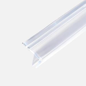 Shower Door Side Seal Strip,118 Inch F-Type Frameless Shower Door Seal, F-Type Shower Door Sweep for 1/4"(6mm) Thick Glass