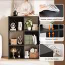 6 Cube Storage Organizer, Black Cube Bookshelf, Multifunctional Bookcase
