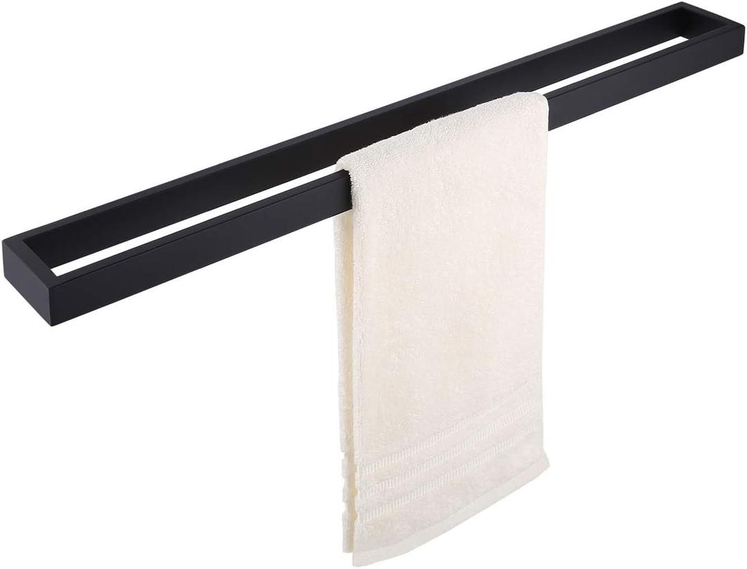 KES Black Towel Bar, Bathroom Hand Towel Holder 24-Inch Modern Wall Mount SUS 304 Stainless Steel Matte Black, A23000S60-BK