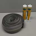 ToLanbbt 16.5Ft/5M Universal Garage Threshold Seal Strip with 300ml Black Adhesives, Garage Door Bottom Weatherproof Strip Rubber DIY Weather Stripping Replacement (Grey+Yellow)