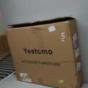 Yestomo 3-in-1 Sun Tanning Chair with Face Holes, Breathable Chaise Lounge Chair Outdoor, 5-Position Recliner, Lay Flat, Folding Side Table, Removable Pillow, Max 330lbs, Beach, Patio, Camping, Blue, 75"D x 25"W x 32"H