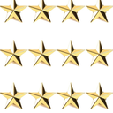 Gold Point Star Lapel Pins, Enamel Pin Set (1 In, 12 Pack)