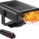 12V Car Heater, 200W Portable Windshield Defroster with Heating/Cooling Fan and Plug in Cigarette Lighter Fast Heating Defrost Defogger with Ergonomic Handheld Design for All Kinds of Cars (Black)