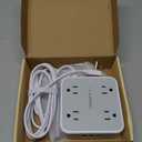 TESSAN Surge Protector Power Strip, 5 Ft Flat Plug Extension Cord with 3 USB (1 USB C) 8 Outlets, 1250W, 900J Protection, 3 Sided Outlet Extender with Power Switch for Office, Dorm Room Essentials