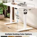 BIZUM Standing Desk Electric Adjustable Computer Desk-Stand up Desk Office Gaming Home Office Memory Desks 48x24 inches White, 47.2*23.6 Inch