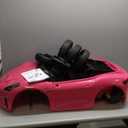 Garvee Ride On Car Licensed Maserati GranCabrio, 12V Powered Motorized Car for Children with Remote Control, Kids Ride On Toy Car with Spring Suspension, Bright Lights, 4 Wheel Electric Vehicle, Pink