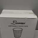 Lamosi Coffee Cups 12 oz - 120 Pack, 12 oz Disposable Paper Coffee Cups Insulated, Corrugated Kraft Ripple Wall Cup for Hot Beverage or Cold Drinks (Navy) | Disposable, Insulated, Corrugated Kraft, Ripple Wall Cup, Hot Beverage, Cold Drinks