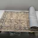 PureCozy Brown Runner Rug 2x6 Vintage Area Carpet Hallway Long Indoor Kitchen Washable Living Room Low Pile Traditional Distressed Retro Accent Throw Rug Non Slip Laundry Bathroom Office Dining Room