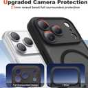 2 x Compatible with iPhone 17 Pro Case 6.3" [Compatible with Mag-Safe][Camera Control Button][Camera Protection] Military Grade Shockproof Translucent Magnetic iPhone 17 Pro Phone Case, Black