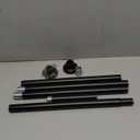 Bonpally Adjustable Tension Curtain Rod, 32-75 Inches Non-Slip Stainless Steel Shower Curtain Rod, Rust-Resistant Telescoping Rod for Bathroom, Kitchen, Dorm, RV, No Drilling, Easy to Install, Black