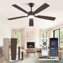 Fanbulous 52 Inch Ceiling Fans with Lights and Remote, Stepless Color Temperature Change & Dimmable 20W LED Ceiling Fan, 6 Speeds Reversible Quiet DC Motor for Bedroom, Living Room, Oil Bronze